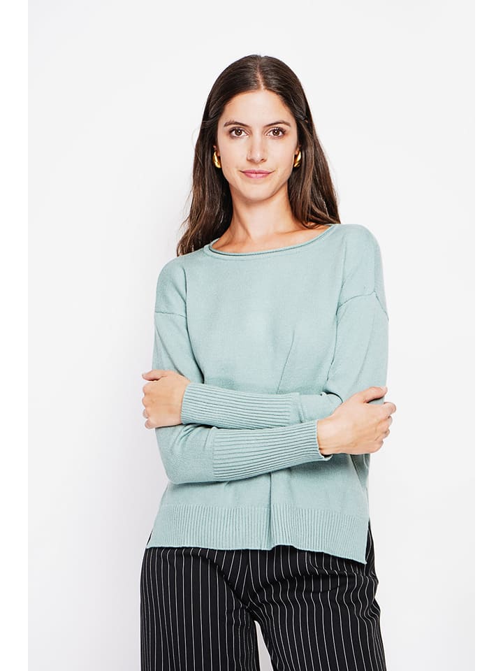 William de Faye Sweter w kolorze turkusowym rozmiar: 40