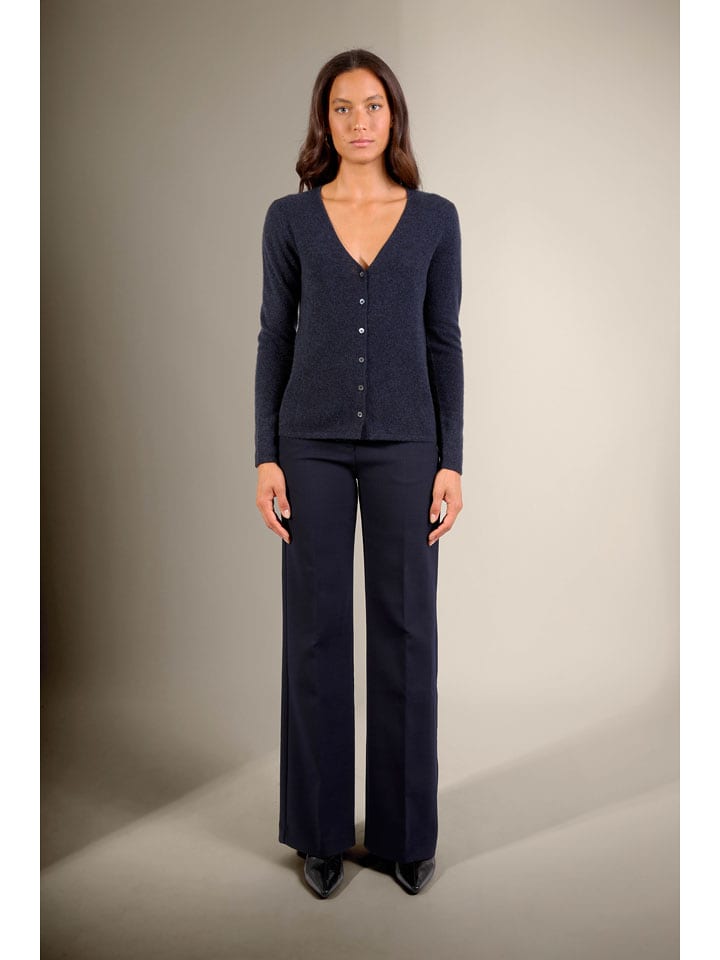 Perfect Cashmere Kaszmirowy kardigan "Chalais" w kolorze granatowym rozmiar: XL