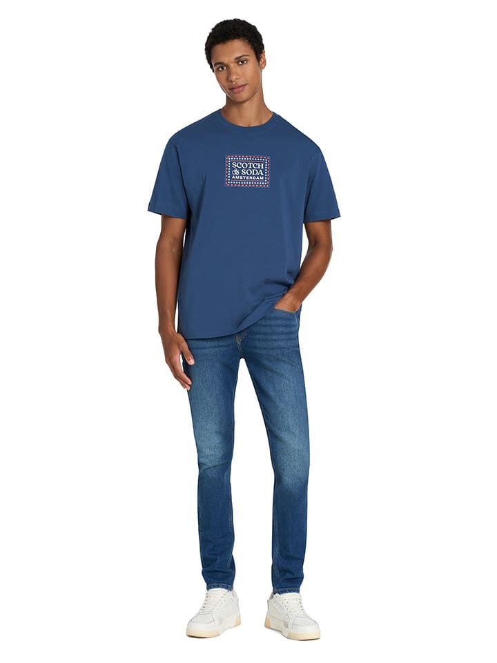 Scotch & Soda Koszulka w kolorze niebieskim rozmiar: S