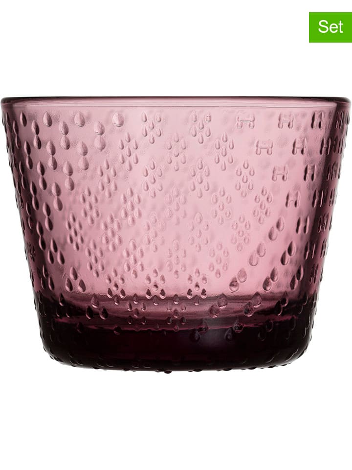 iittala Szklanki (2 szt.) "Tundra" w kolorze fioletowym - 160 ml rozmiar: onesize