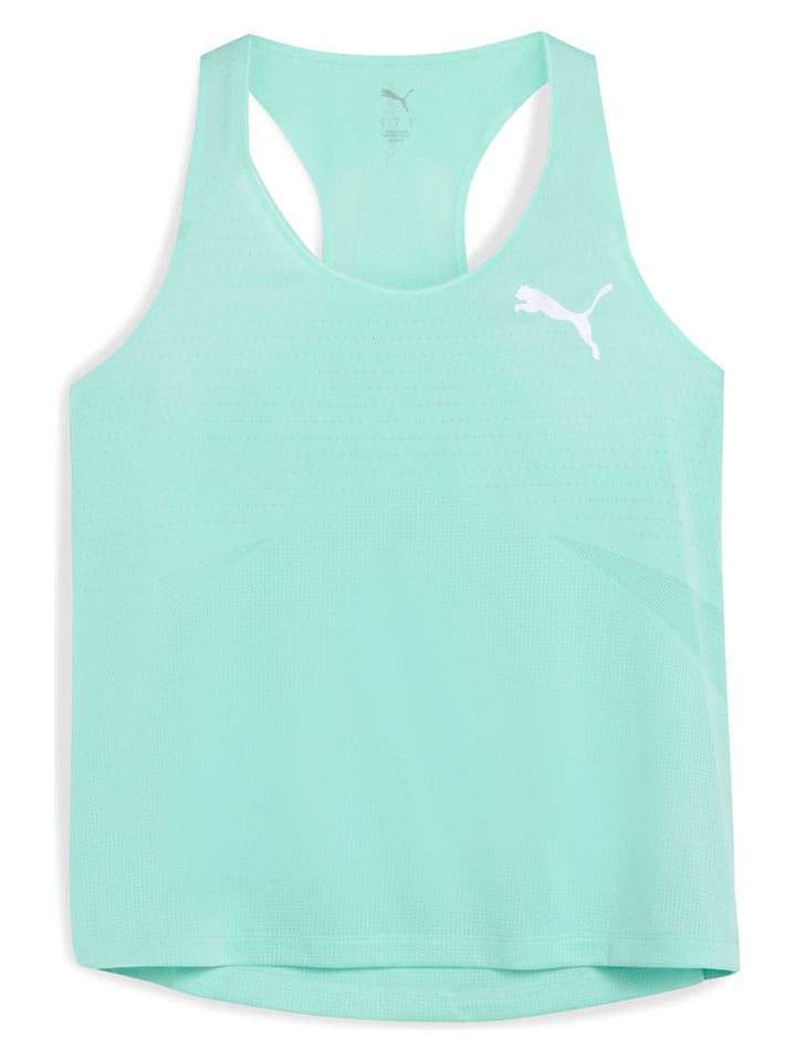 Puma Top "Raceday Ultraspun" w kolorze turkusowym do biegania rozmiar: L