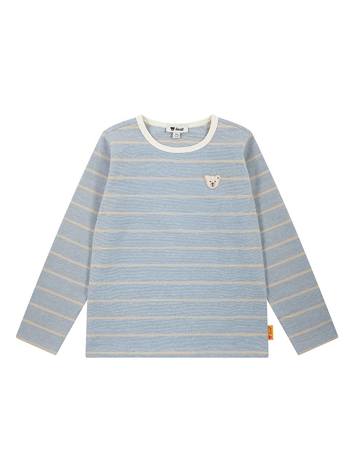 Steiff Koszulka w kolorze błękitno-beżowym rozmiar: 98