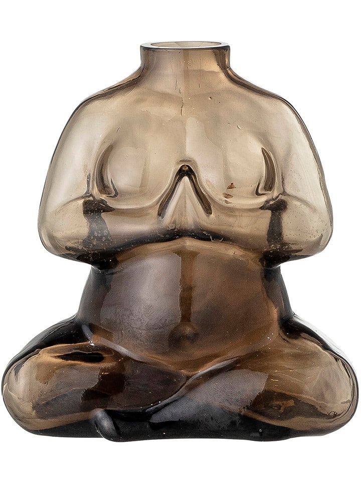 Bloomingville Wazon "Elze" w kolorze brązowym - 12 x 12,5 cm rozmiar: onesize