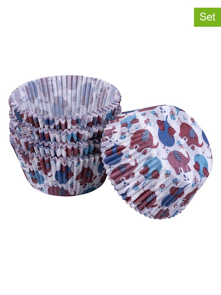 Dr. Oetker Foremki papierowe (100 szt.) w kolorze biało-niebiesko-czerwonym do muffinek rozmiar: onesize