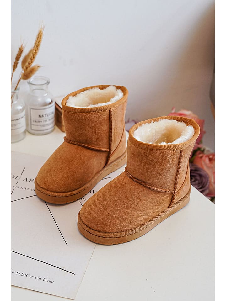 Rock & Joy Botki zimowe w kolorze jasnobrązowym rozmiar: 27