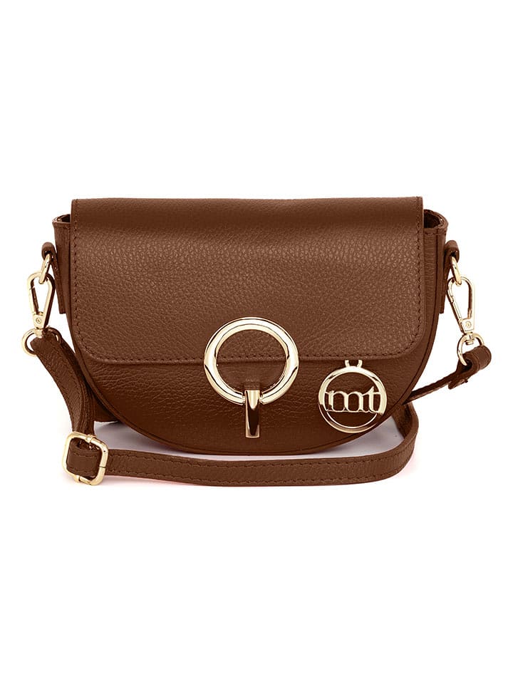 Mia Tomazzi Skórzana torebka "Azario" w kolorze brązowym - 19 x 13 x 6 cm rozmiar: onesize