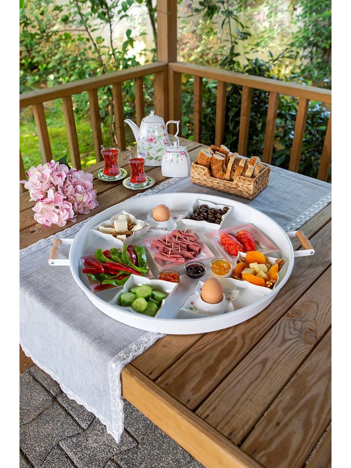 Violeta Home Taca w kolorze białym - Ø 51 cm rozmiar: onesize