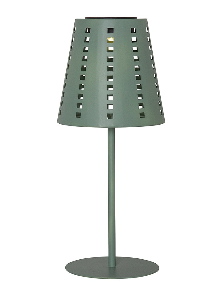 STAR Trading Solarna lampa stołowa LED "Sola" w kolorze zielonym - wys. 35 x Ø 15 cm rozmiar: onesize