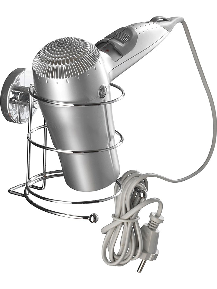 Wenko Uchwyt "Vacuum-Loc" w kolorze srebrnym na suszarkę - 13,5 x 13,5 x 13 cm rozmiar: onesize