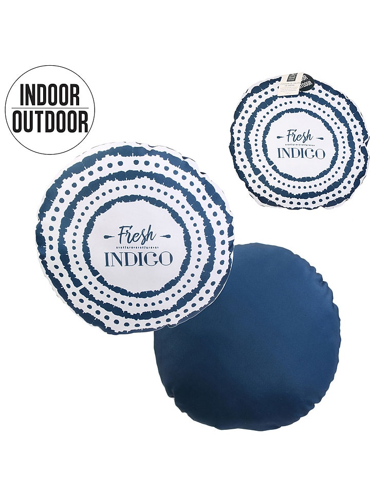 Garden Spirit Poduszka w kolorze granatowo-białym - Ø 40 cm rozmiar: onesize