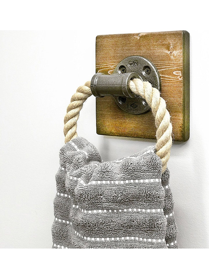 Evila Uchwyt "Boru" w kolorze brązowym na ręcznik - 20 x 20 x 10 cm rozmiar: onesize