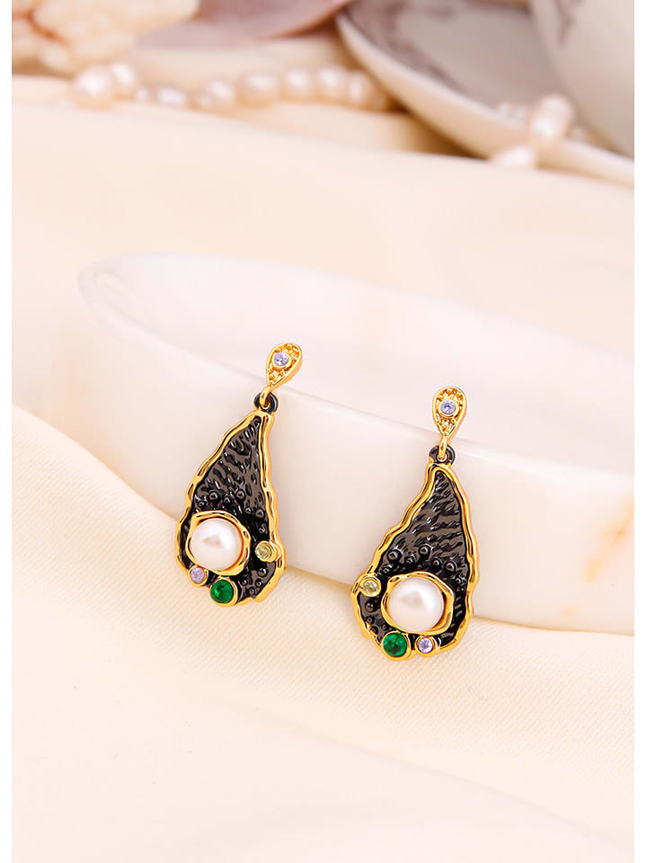 L'Atelier de Gaia Pozłacane kolczyki z perłami rozmiar: onesize