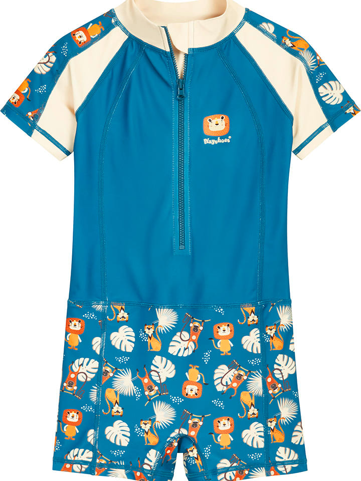 Playshoes Strój kąpielowy w kolorze niebieskim ze wzorem rozmiar: 98/104