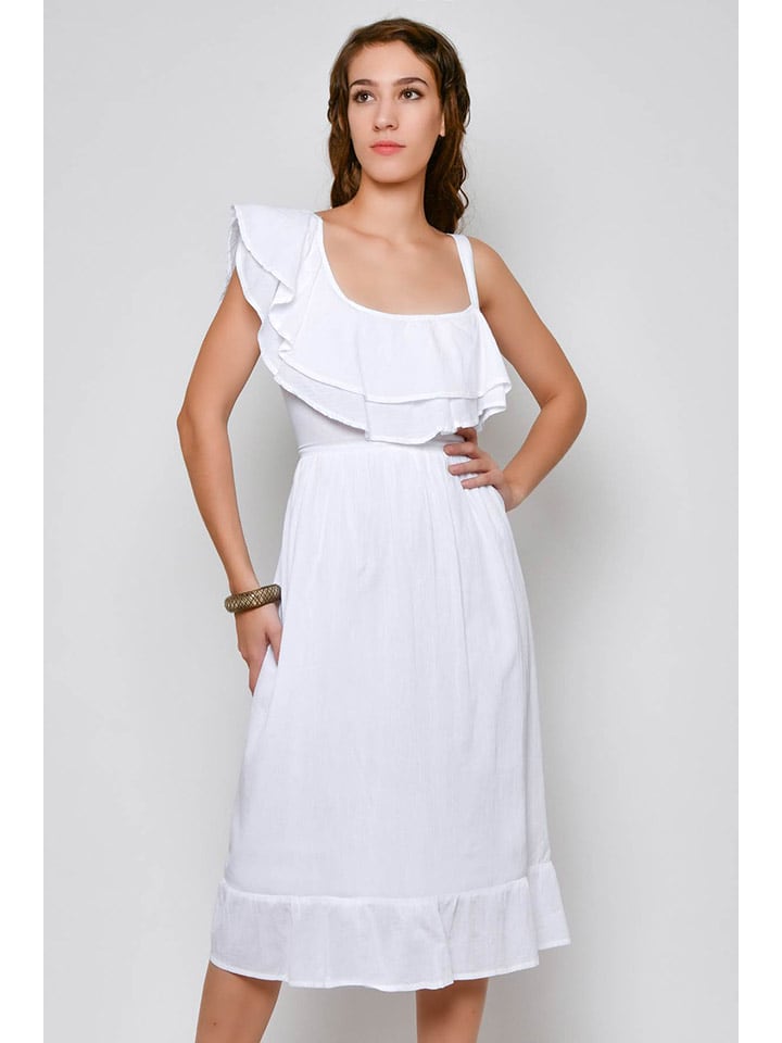 Tarifa Sukienka w kolorze białym rozmiar: XL
