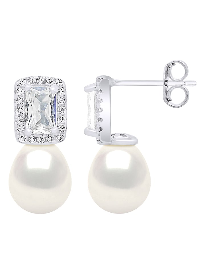 Pearline Srebrne kolczyki-wkrętki z perłami rozmiar: onesize