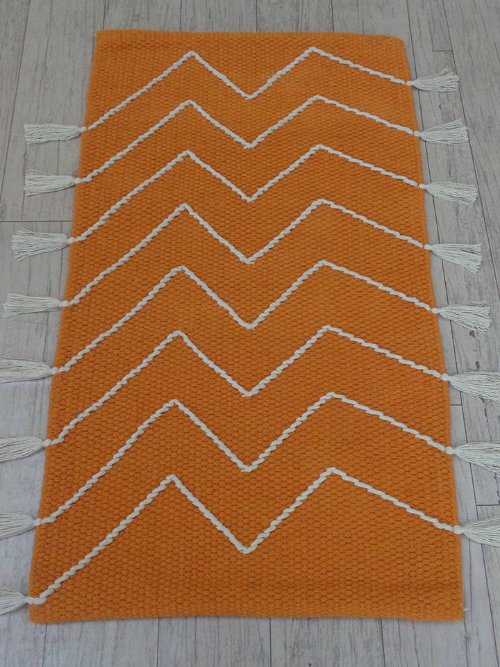 AM Design Bawełniany dywan w kolorze pomarańczowym - 80 x 50 cm rozmiar: onesize