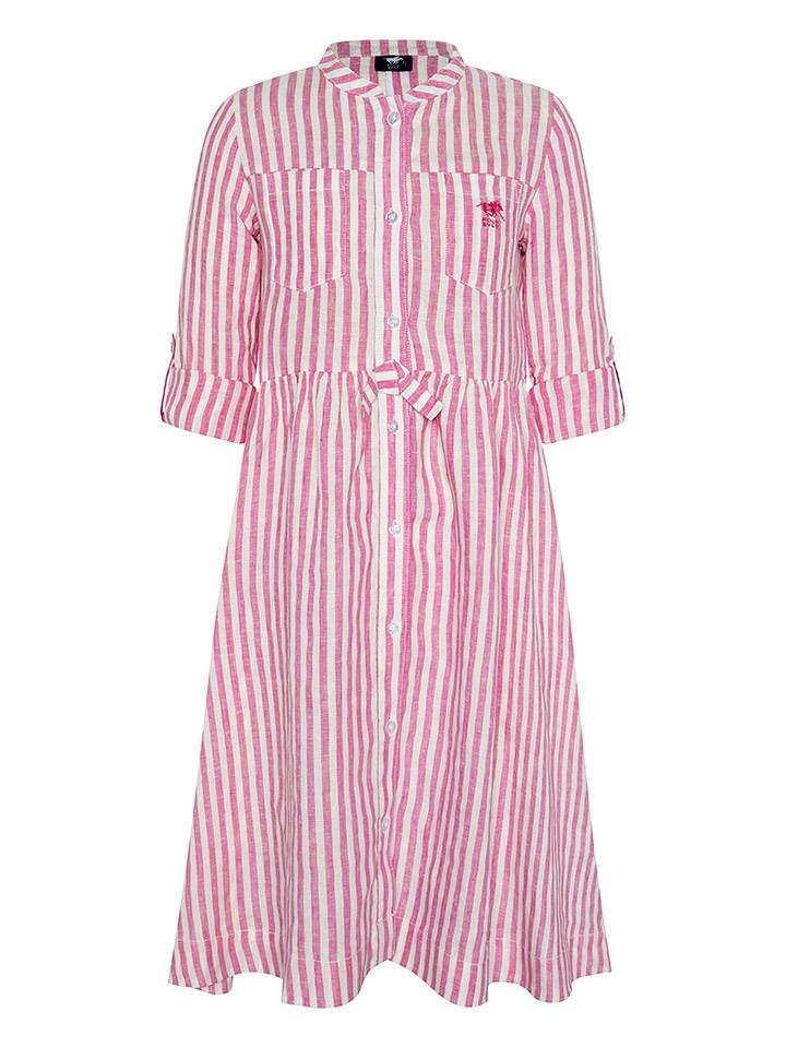 Polo Sylt Sukienka w kolorze biało-różowym rozmiar: 158/164