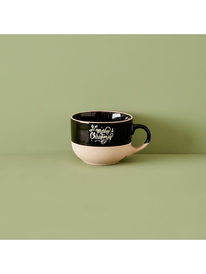 BELLA MAISON Kubek jumbo "Chris" w kolorze czarno-kremowym - 490 ml rozmiar: onesize