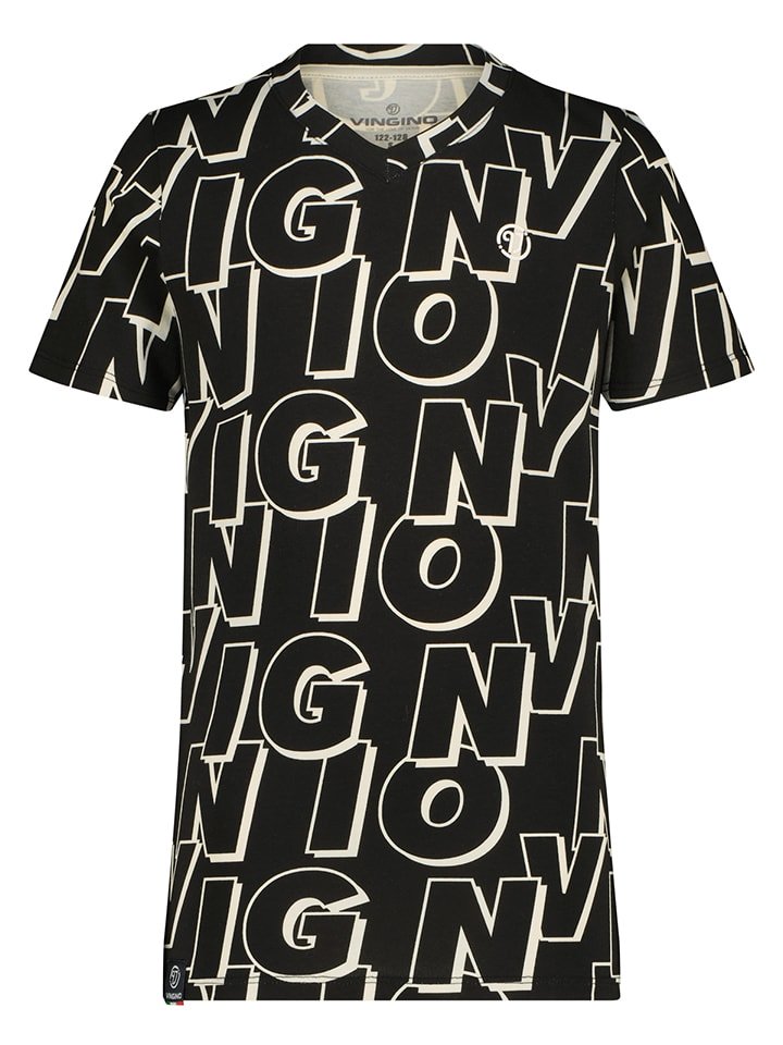 Vingino Koszulka "Logo" w kolorze czarnym rozmiar: 98/104