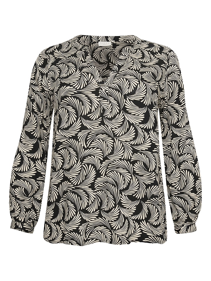 Kaffe Bluzka w kolorze czarno-beżowym rozmiar: 54