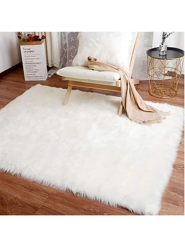 ABERTO DESIGN Dywan w kolorze białym rozmiar: 90x150 cm