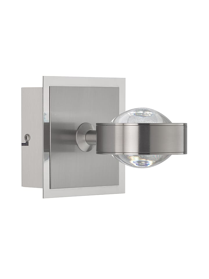 FISCHER & HONSEL Lampa ścienna LED "Cluedo" w kolorze srebrnym - 12 x 12 x 16,5 cm rozmiar: onesize