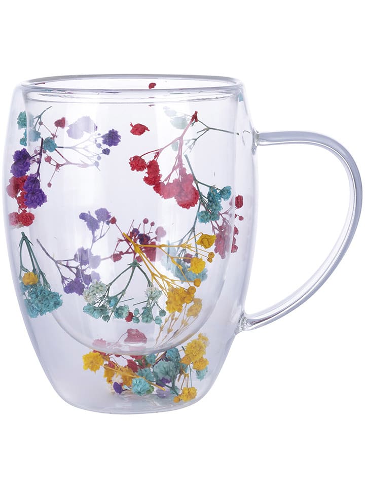 Villa d´Este Szklanka "Flowers" ze wzorem na herbatę - 300 ml rozmiar: onesize