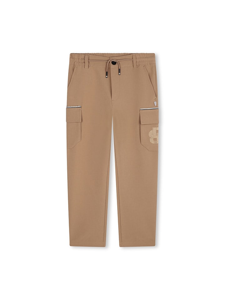 Hugo Boss Kids Bojówki w kolorze jasnobrązowym rozmiar: 164