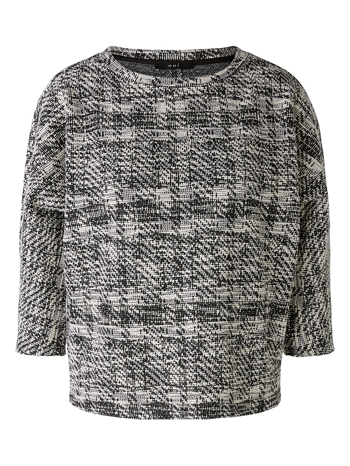 Oui Bluza w kolorze czarno-białym rozmiar: 34