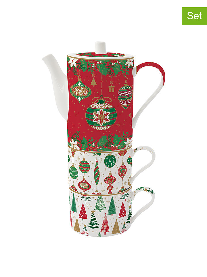 Easy Life 3-częściowy zestaw w kolorze czerwono-biało-zielonym rozmiar: onesize