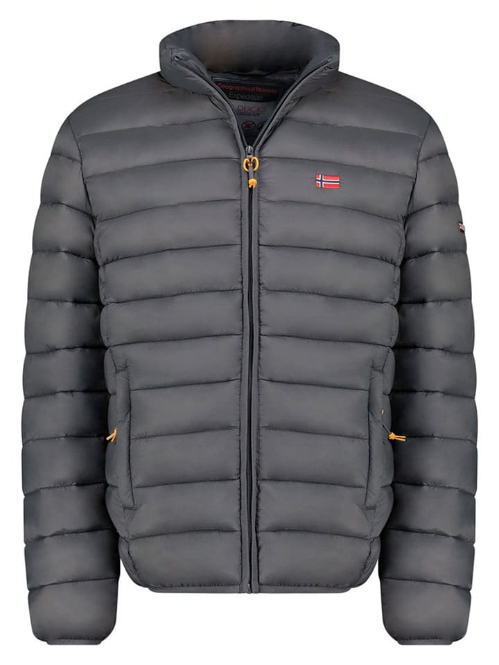 Geographical Norway Kurtka pikowana w kolorze szarym rozmiar: XXL