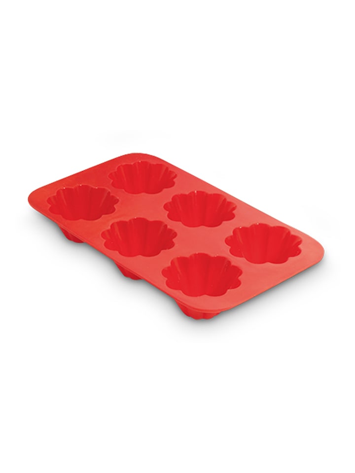Guardini Silikonowa forma w kolorze czerwonym do muffinek - 29 x 17 x 3,5 cm rozmiar: onesize