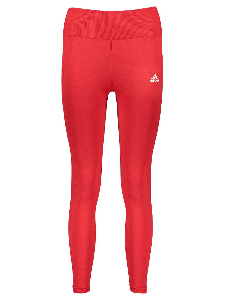 adidas Legginsy sportowe "Aeroready" w kolorze czerwonym rozmiar: M