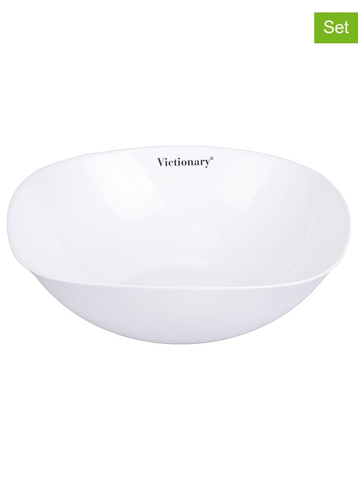 Villa d´Este Salaterki (3 szt.) "Victionary" w kolorze białym - Ø 25 cm rozmiar: onesize