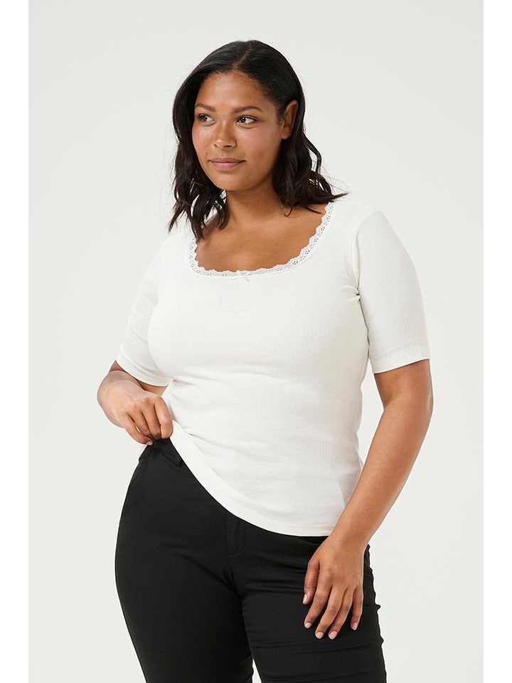 Kaffe Koszulka w kolorze białym rozmiar: S