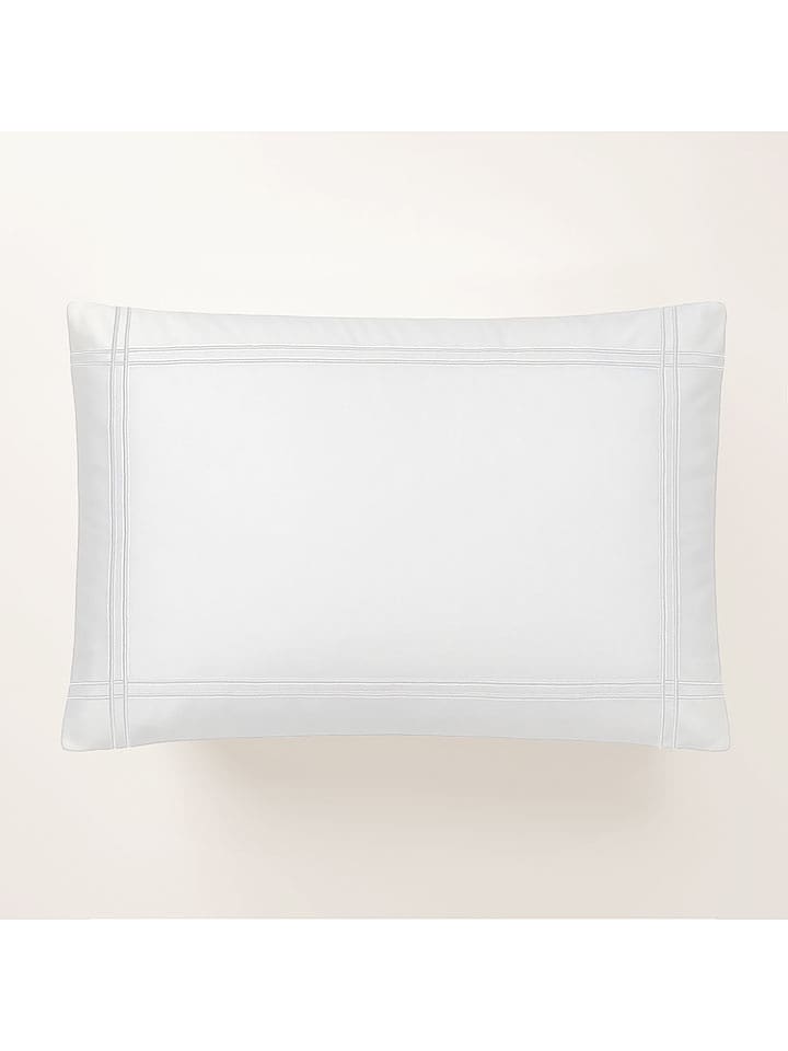 Pierre Cardin Satynowa poszewka "Gold" w kolorze białym na poduszkę rozmiar: 50x80 cm