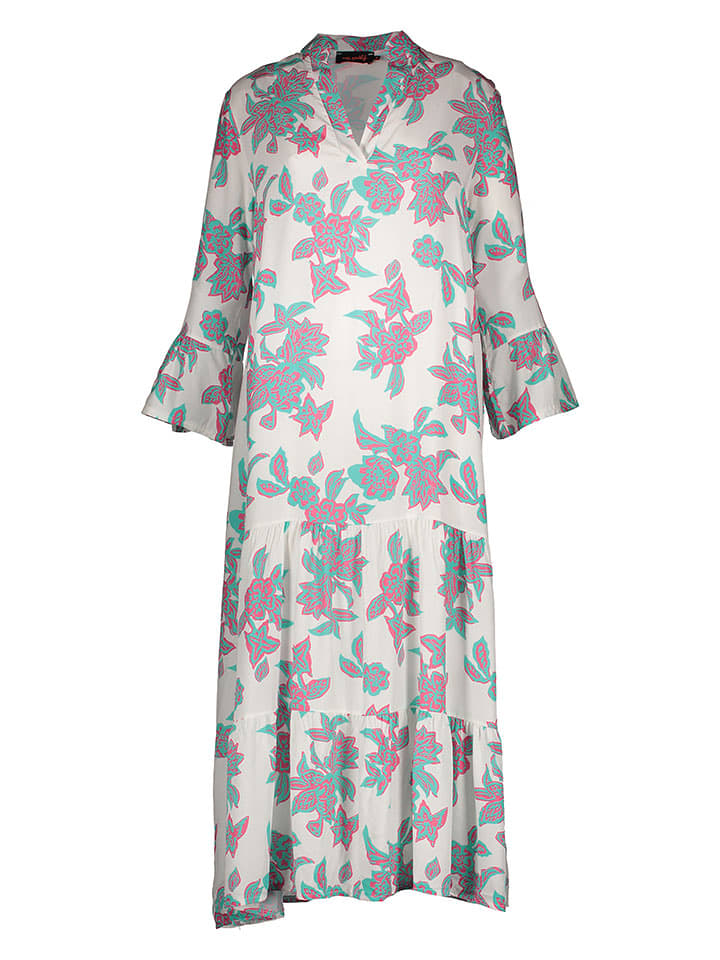 miss goodlife Sukienka w kolorze kremowo-jasnoróżowo-turkusowym rozmiar: XS