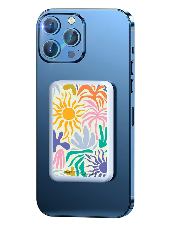 SWEET ACCESS Powerbank w kolorze białym ze wzorem - 10000 mAh rozmiar: onesize