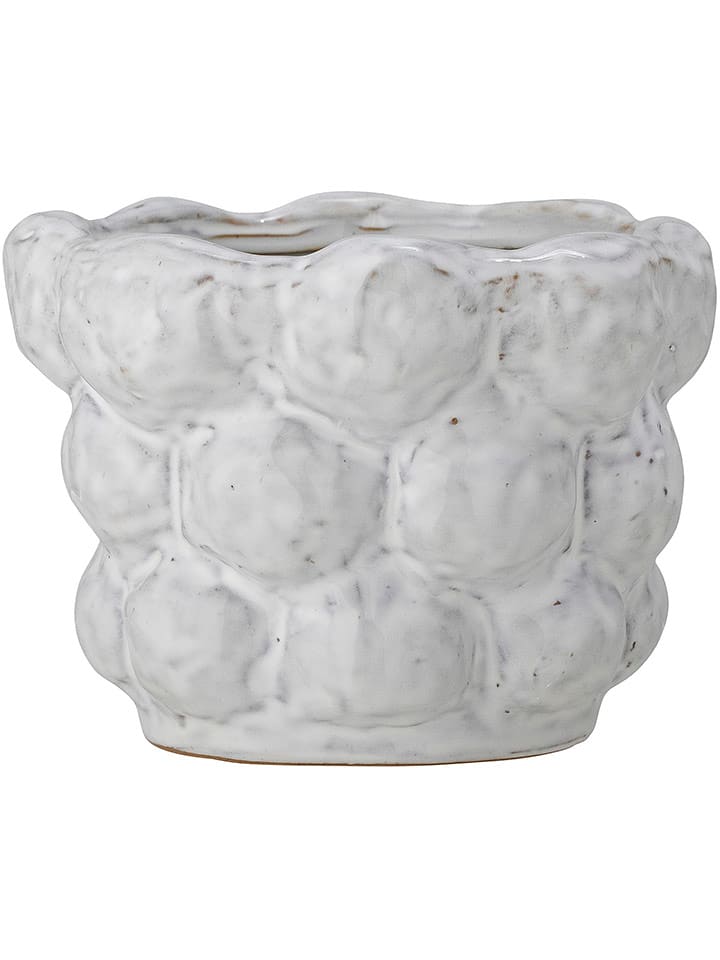 Bloomingville Doniczka "Dieter" w kolorze białym - wys. 12 x Ø 16 cm rozmiar: onesize