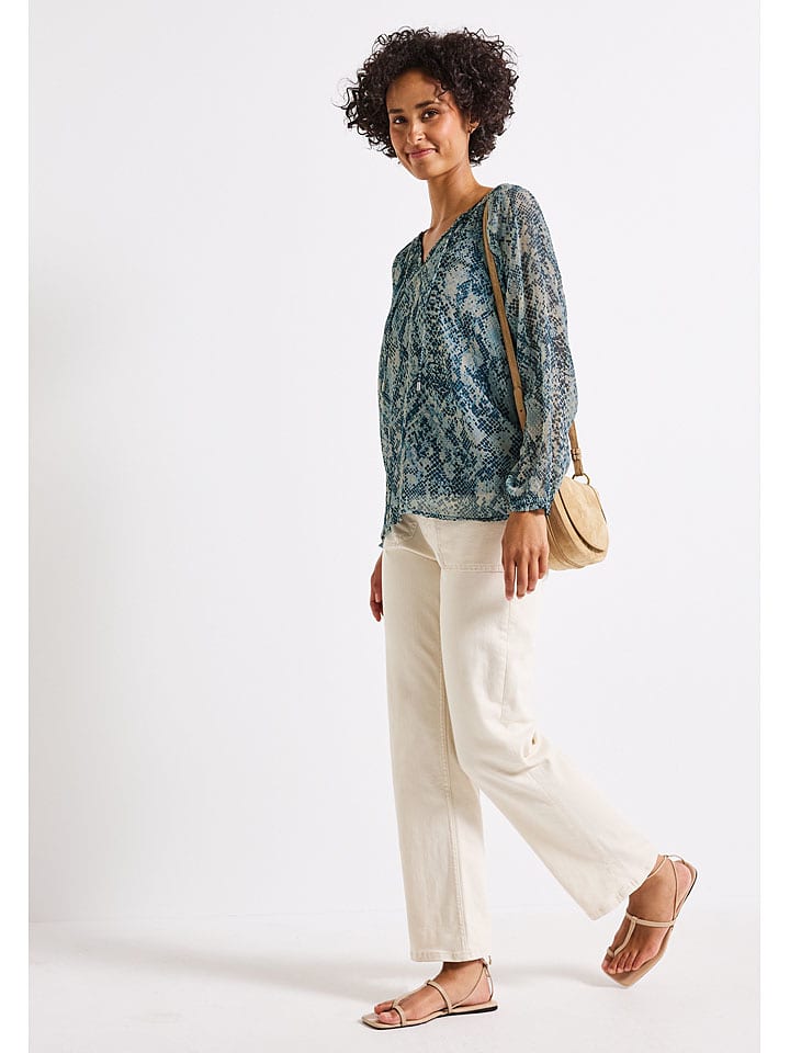 Street One Bluzka w kolorze kremowo-morskim rozmiar: 36