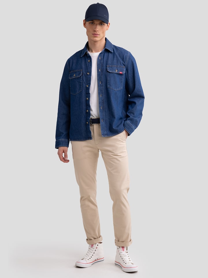 BIG STAR Koszula dżinsowa - Regular fit - w kolorze granatowym rozmiar: S