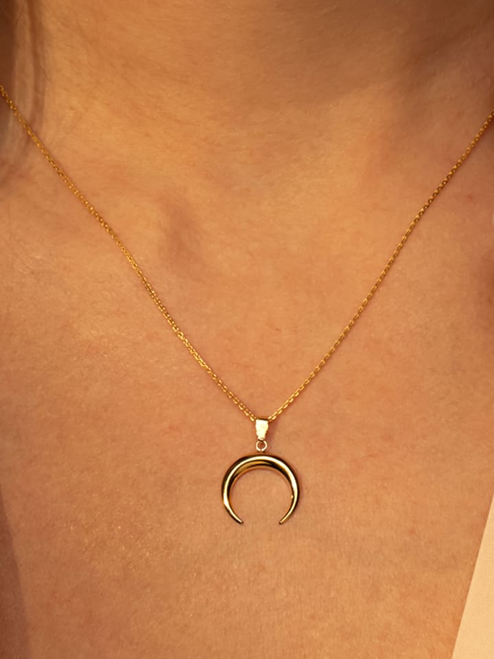 OR ÉCLAT Złota zawieszka "Demi lune" rozmiar: onesize