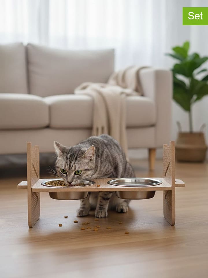 Paws&Whiskers 3-częściowy zestaw w kolorze jasnobrązowym - 41 x 20 cm rozmiar: onesize