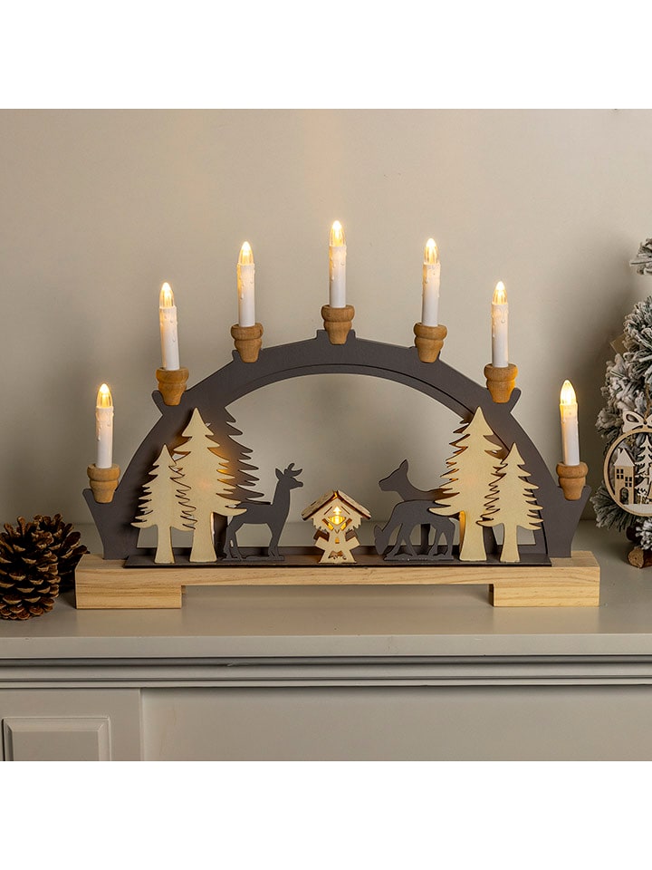 Hollybell Dekoracyjna lampa LED w kolorze jasnobrązowym - 5 x 45 x 33 cm rozmiar: onesize