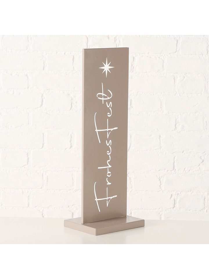 Boltze Dekoracja "Waldan" w kolorze jasnoszarym - wys. 55 cm rozmiar: onesize