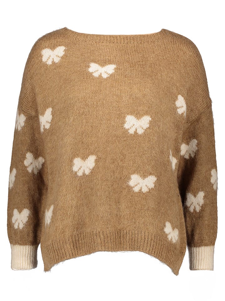 miss goodlife Sweter w kolorze jasnobrązowym rozmiar: S