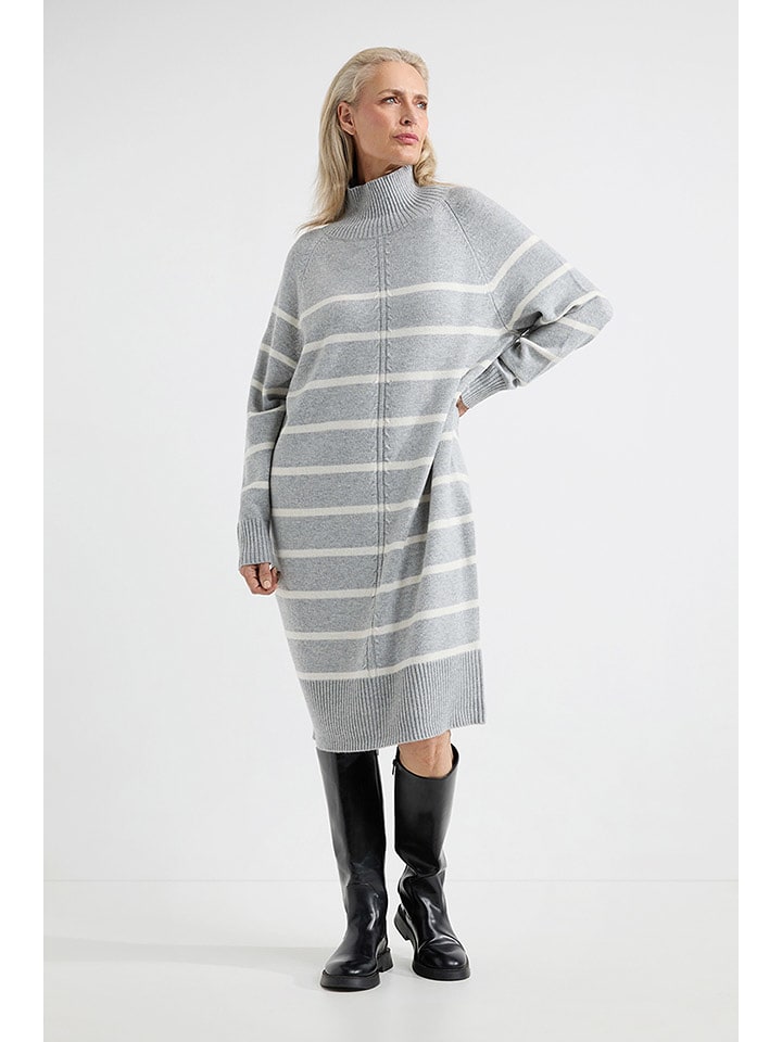 Josephine & Co Sukienka "Anika" w kolorze jasnoszaro-białym rozmiar: L