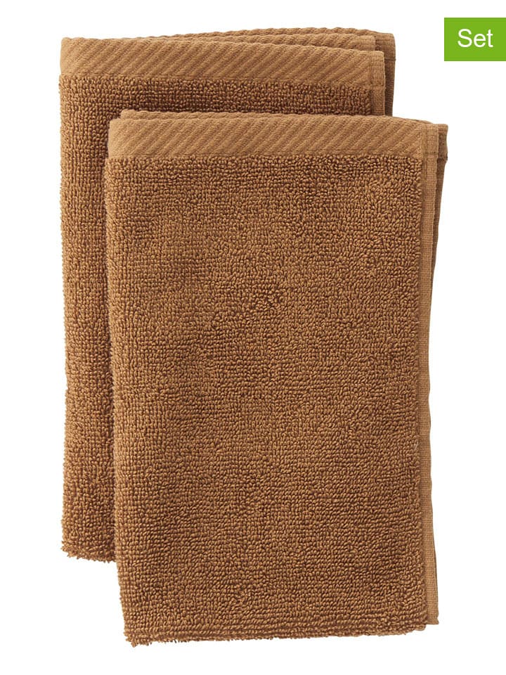 Ellos Home Myjki (2 szt.) "Elise" w kolorze jasnobrązowym rozmiar: 30x50 cm