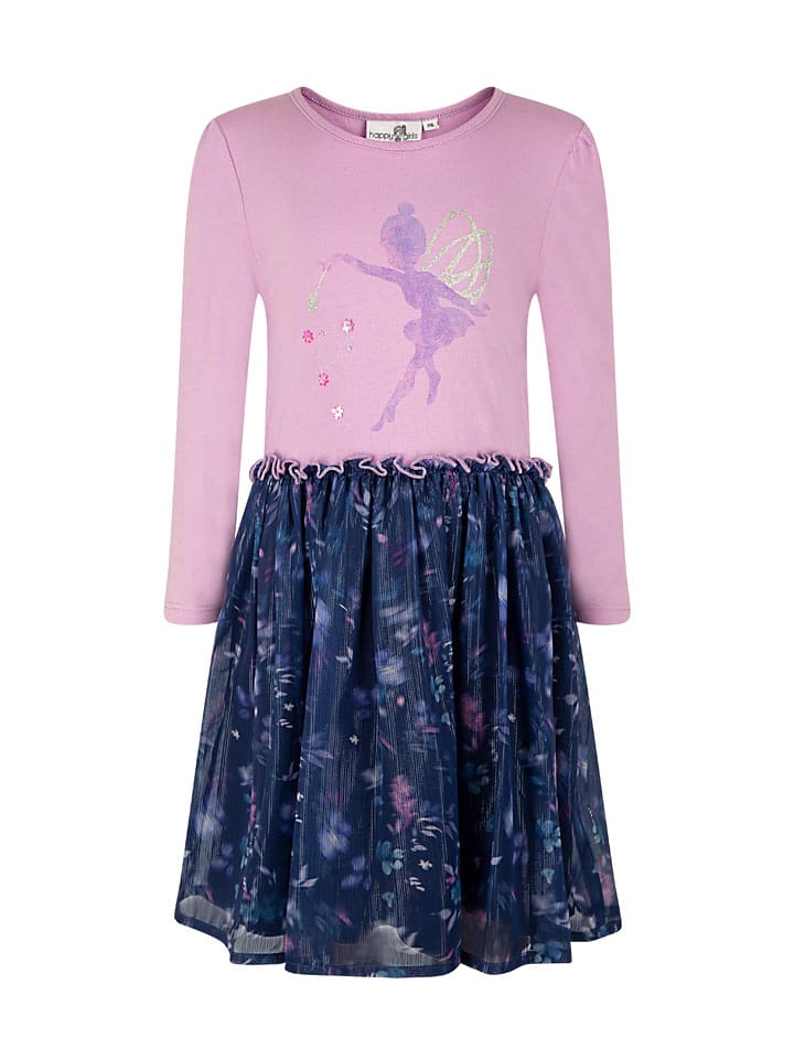 happy girls by Eisend Sukienka w kolorze jasnoróżowo-granatowym rozmiar: 128