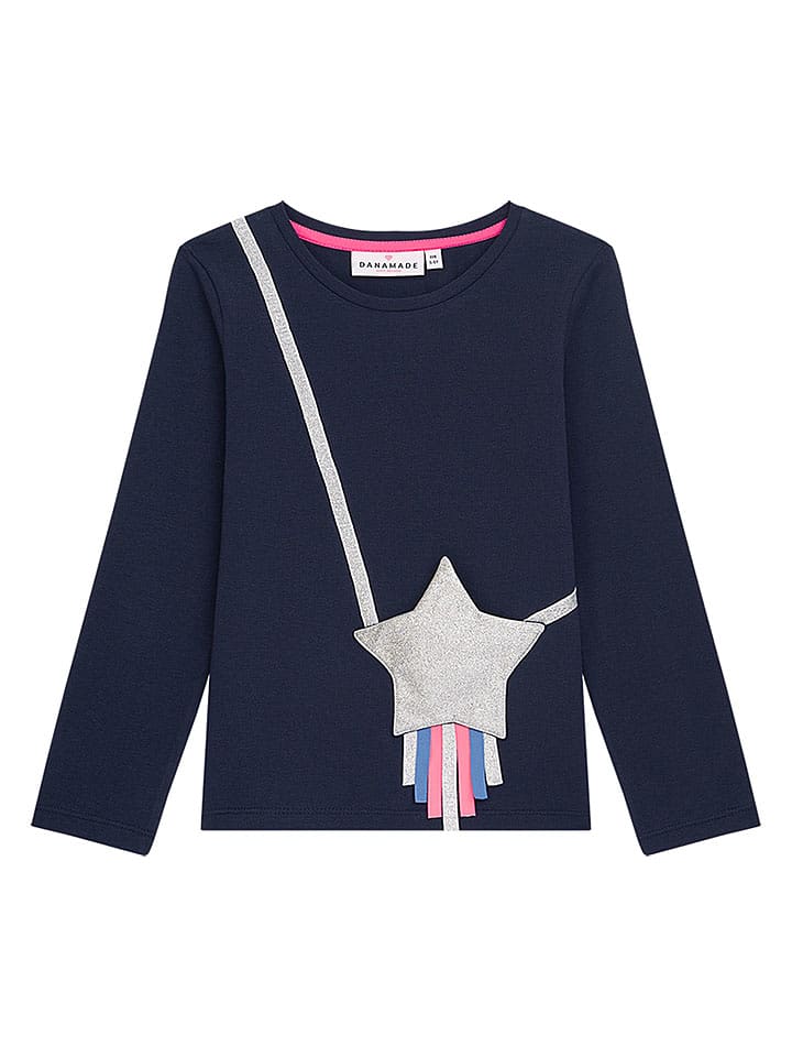 Danamade Koszulka "Rosa" w kolorze granatowo-srebrnym rozmiar: 152